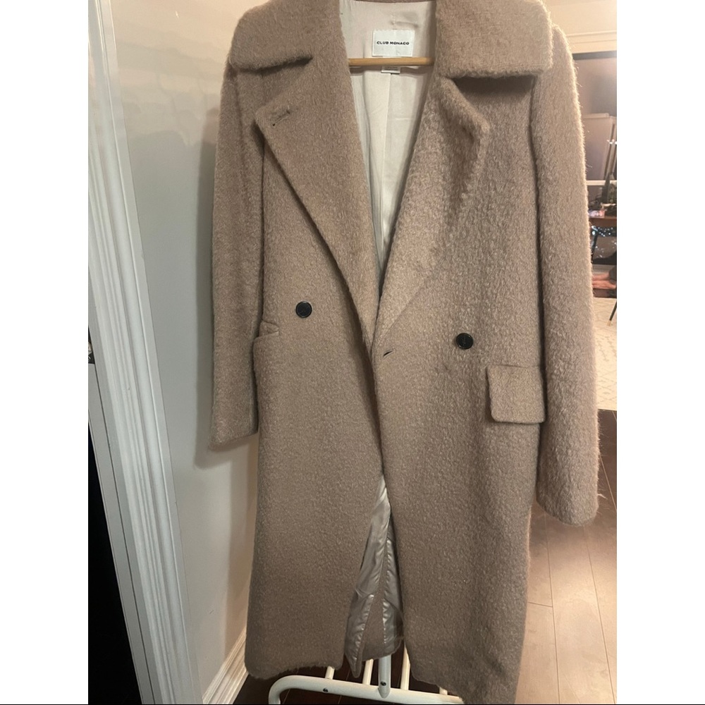 Club Monaco - pale pink/ beige wool coat